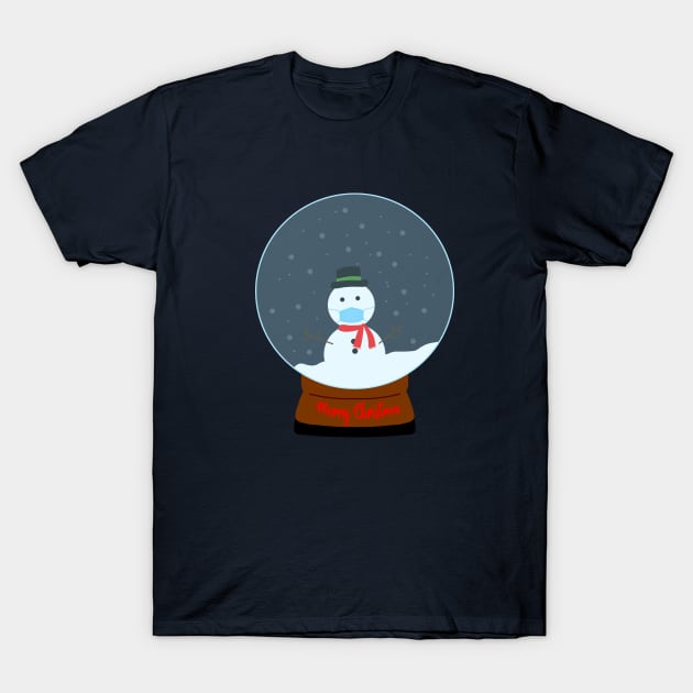 Christmask Snowman T-Shirt by JuanaBe